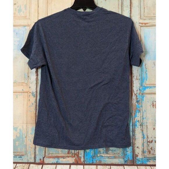 Gildan Womens Size Medium Black Heather Crew Neck Short Sleeve Graphic T-Shirt - Picture 5 of 8